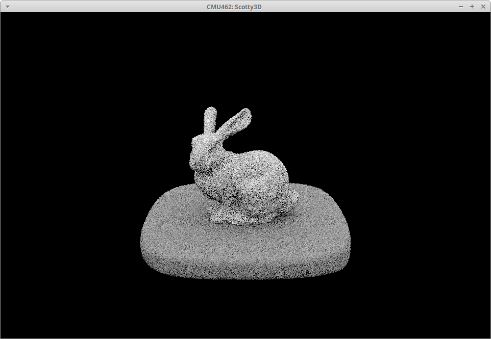 Visualization of bunny with simple shadows